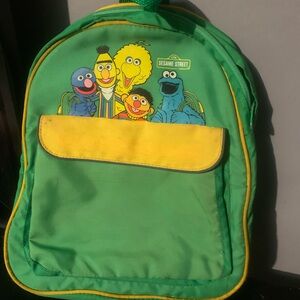 Vtg Fisher Price Jim Henson Sesame Street Mini Backpack Cookie Monster 1985